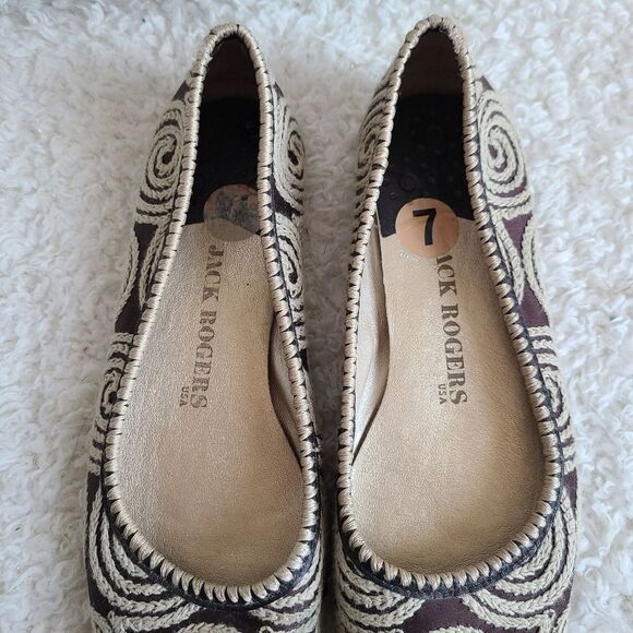 Jack Rogers Jute Rope Swirl Twist Ballet Flats - Picture 2 of 5